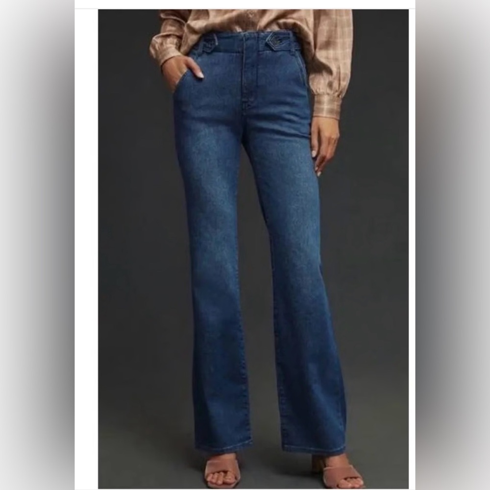 Anthropologie Pilcro Polished Mid Rise Bootcut Flare Full Length Jean